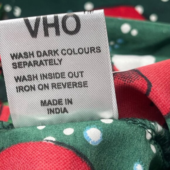 Christmas Shirt Mens 2XL Green Red Santa Claus Reindeer Snowman Button Front - Picture 13 of 14